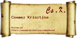 Csemez Krisztina névjegykártya